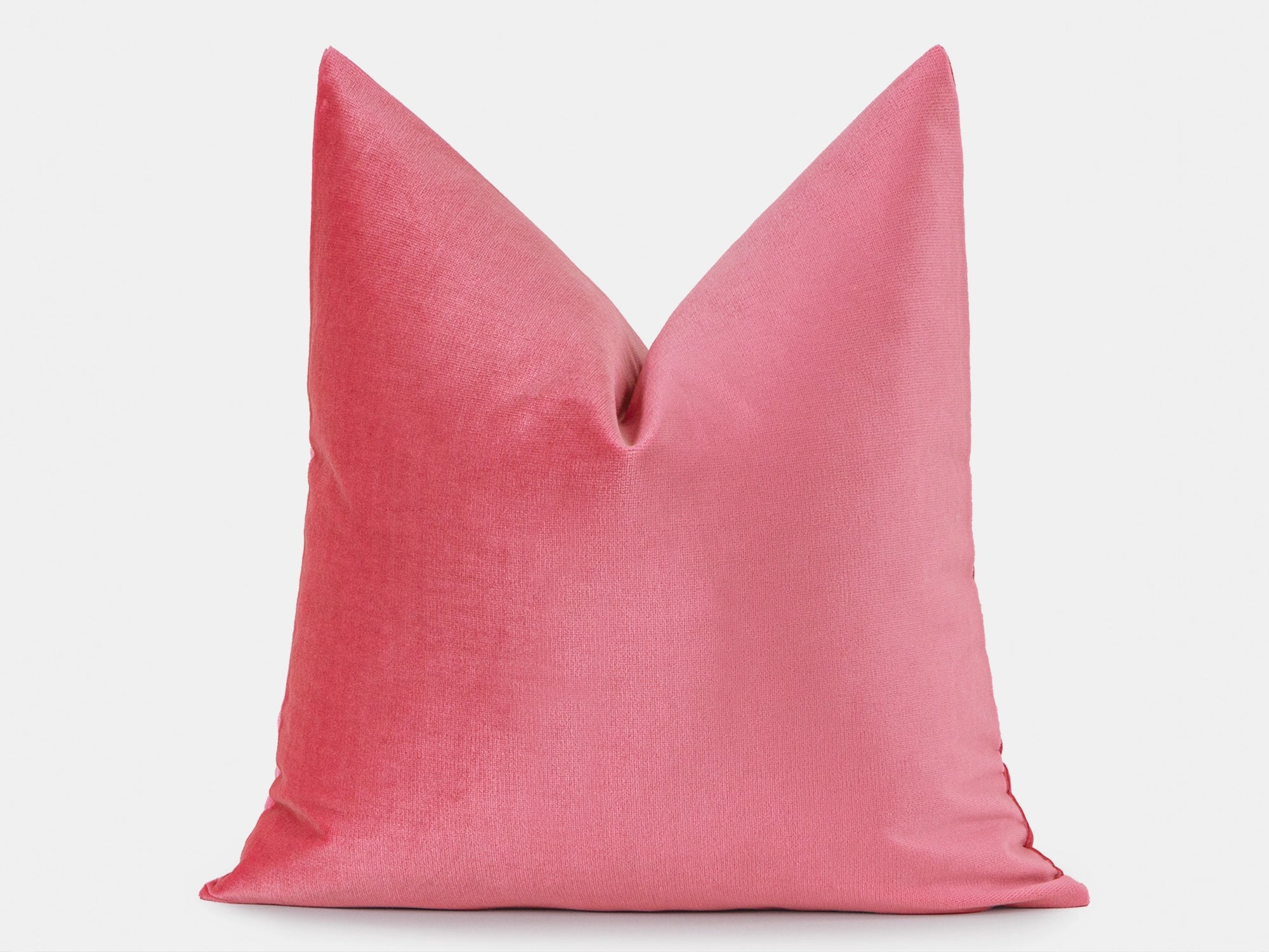 Coral Blush Pink Luxe Velvet Pillow Cover