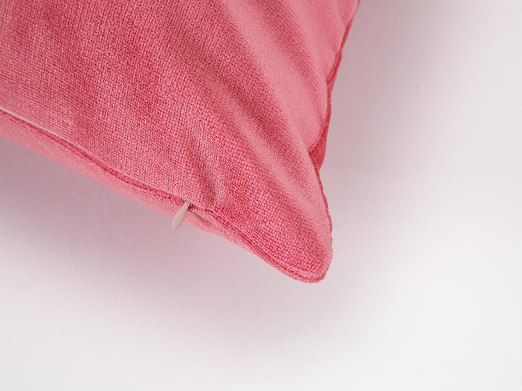 Coral Blush Pink Luxe Velvet Pillow Cover