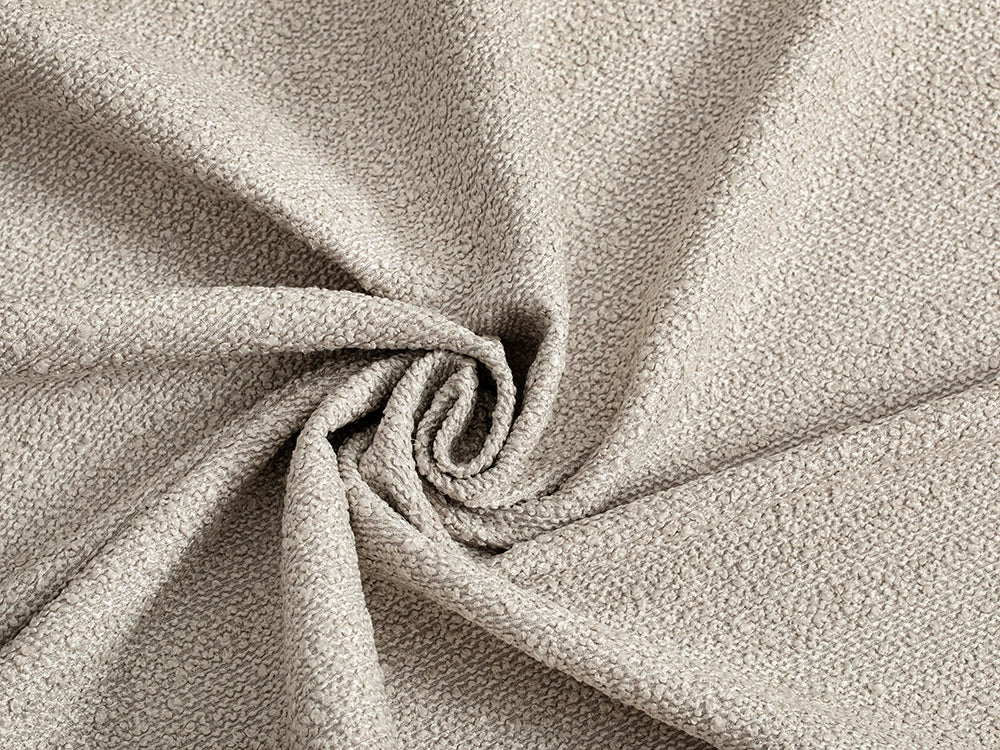 Cream Beige Boucle Upholstery Fabric - Monarch