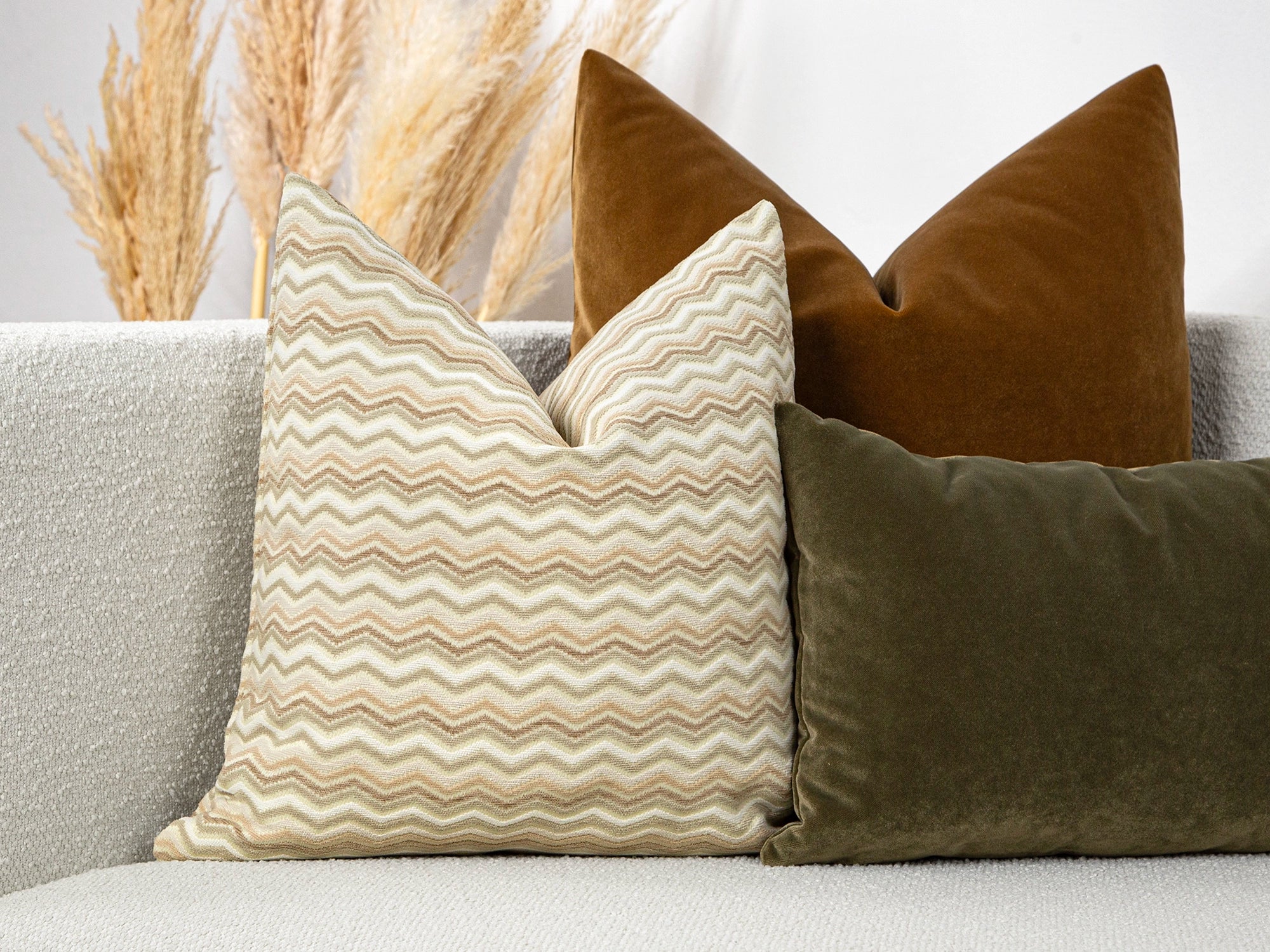 Cream Beige Chevron Throw Pillow Cover