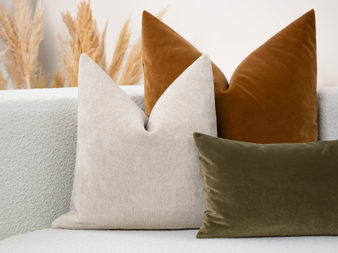 Cream Beige Soft Woven Pillow Cover