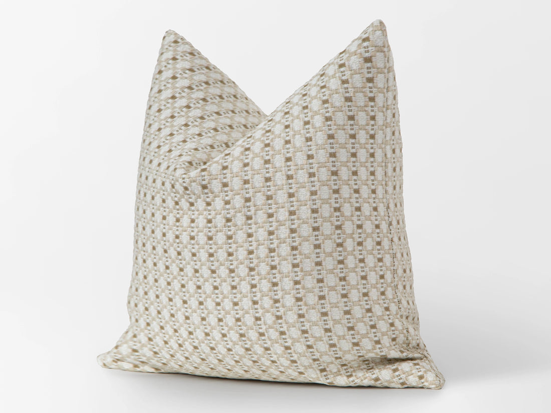 Cream Textured Woven Pillow Cover
