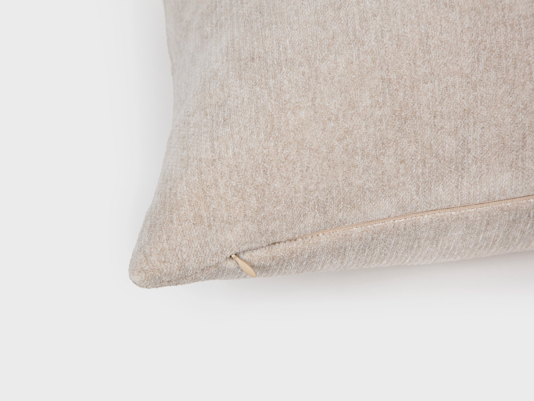 Cream Beige Soft Woven Pillow Cover