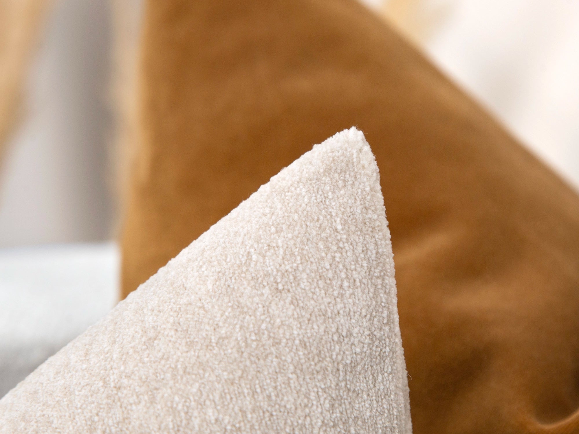 Cream Beige Soft Woven Pillow Cover