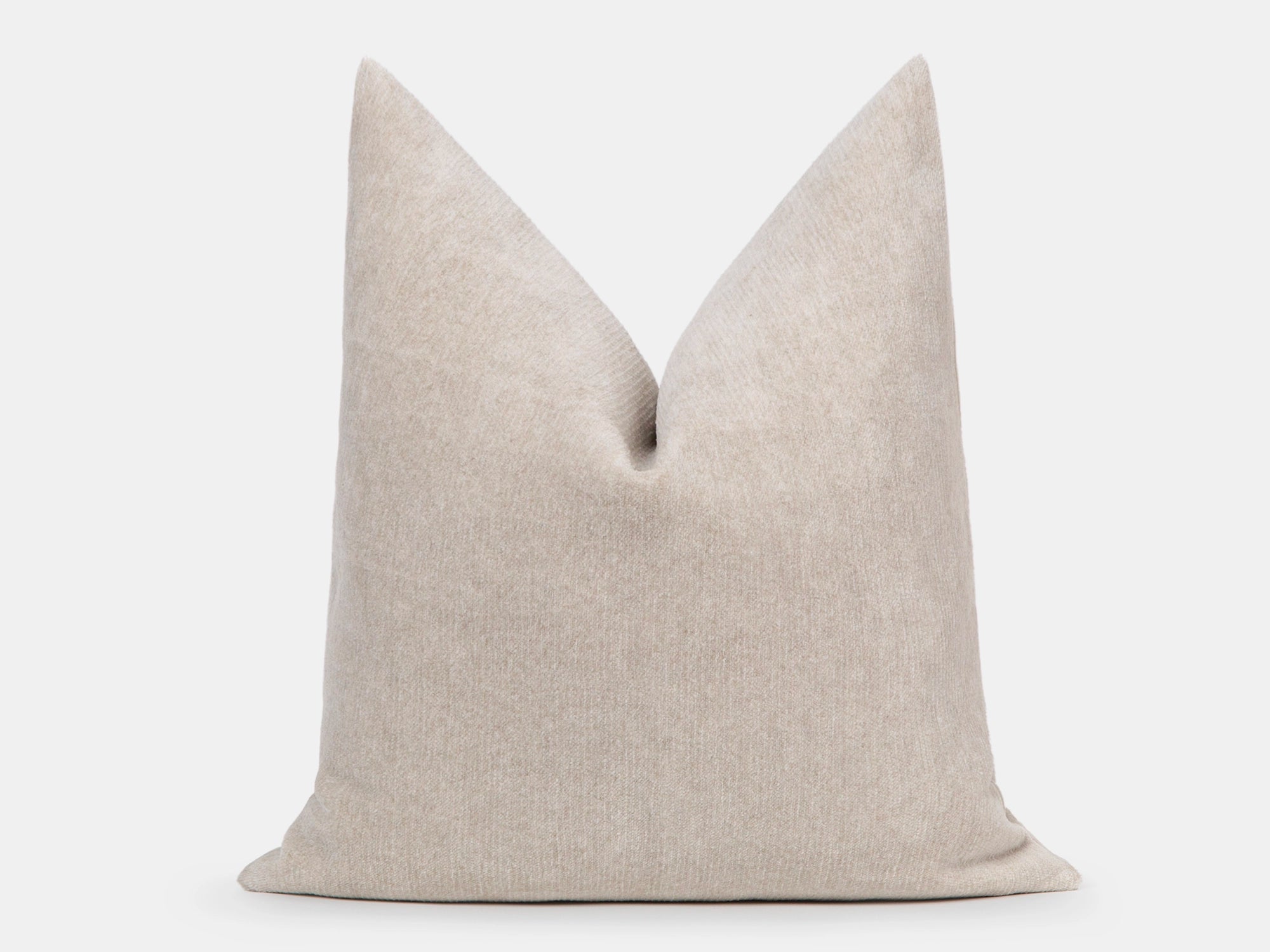 Cream Beige Soft Woven Pillow Cover