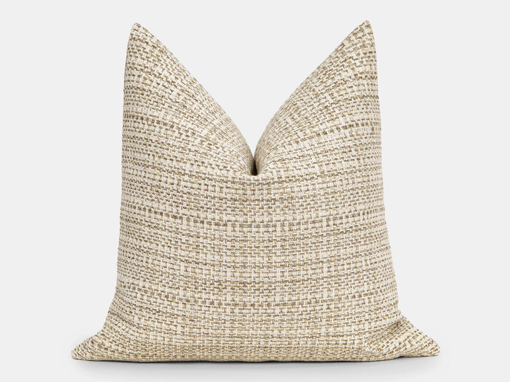 Cream Beige Woven Pillow Cover