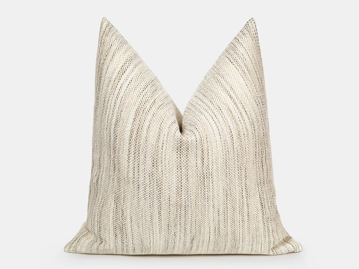 Cream Linen Woven Pillow Cover
