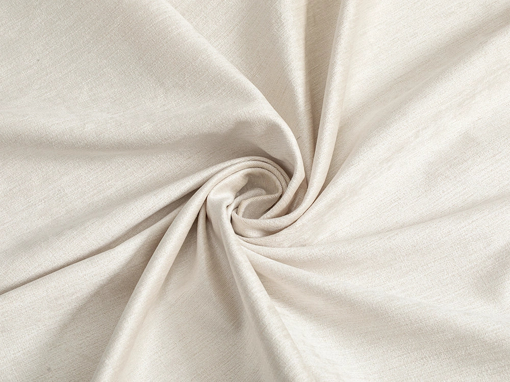 Cream Silky Upholstery Fabric - Silkha
