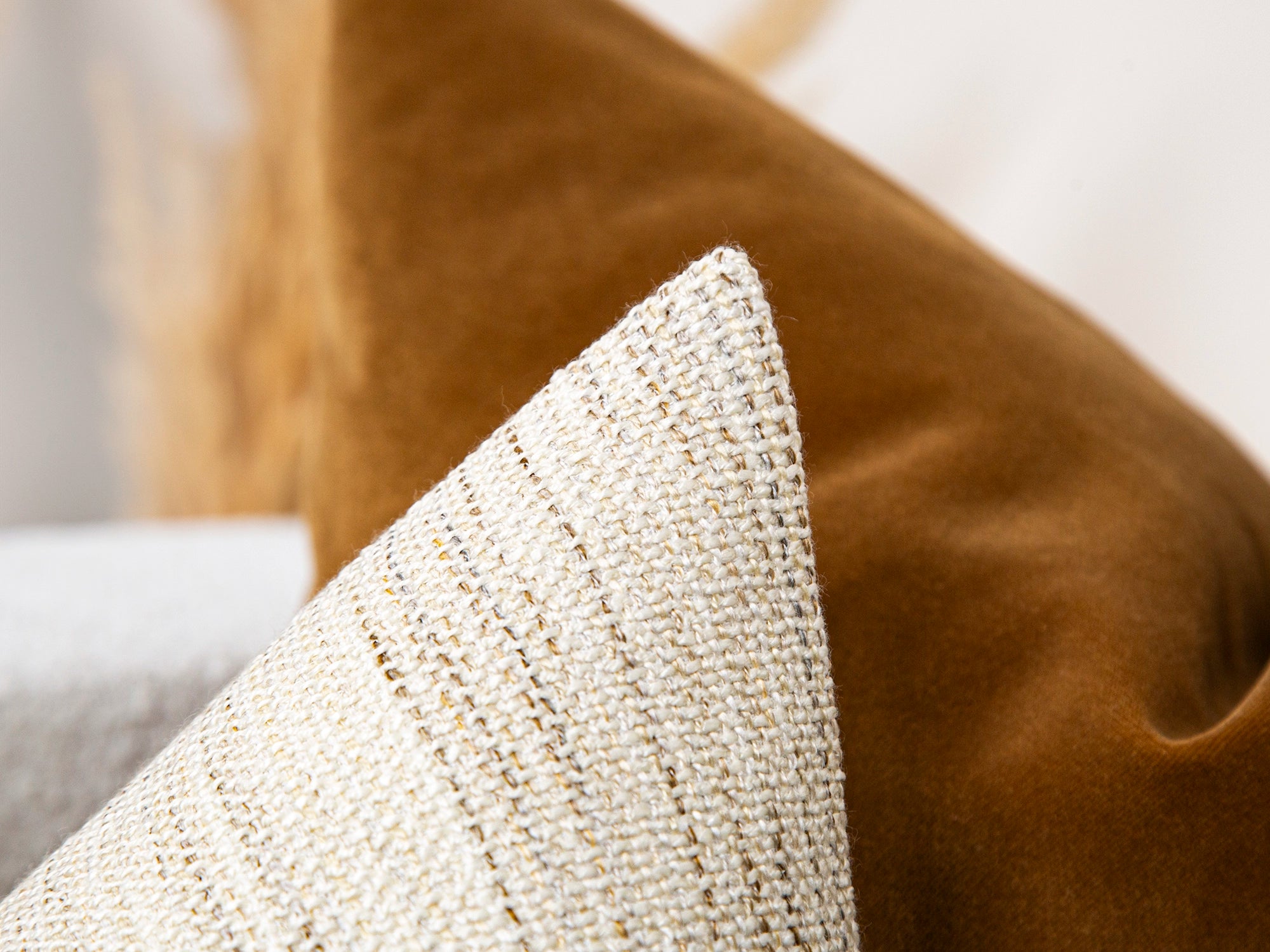 Cream Linen Woven Pillow Cover