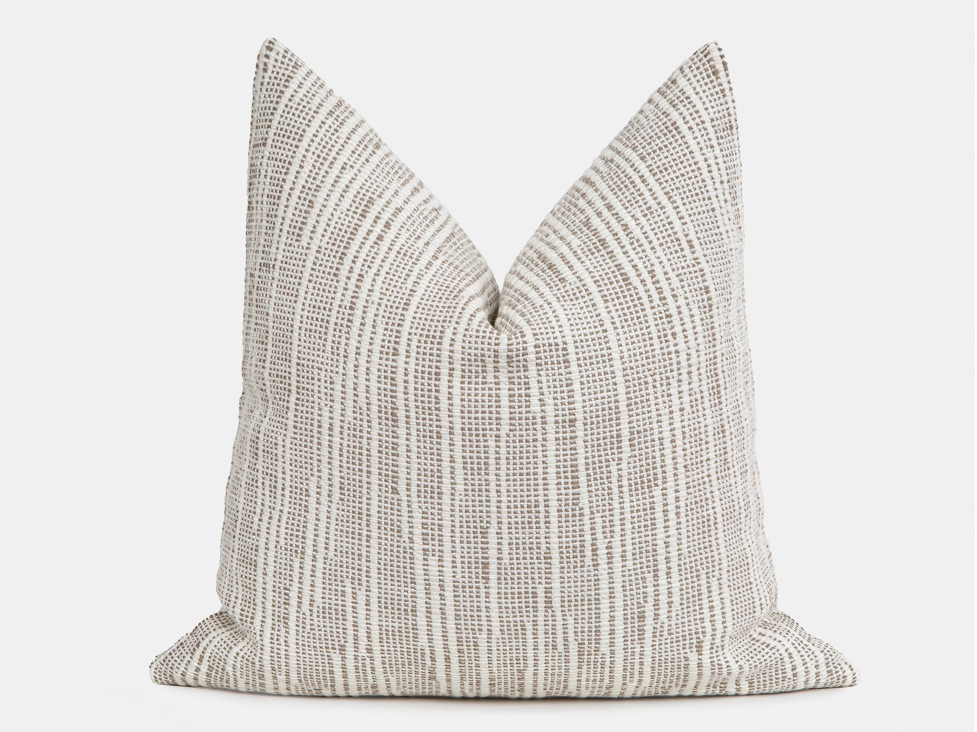 Cream Taupe Woven Pillow Cover