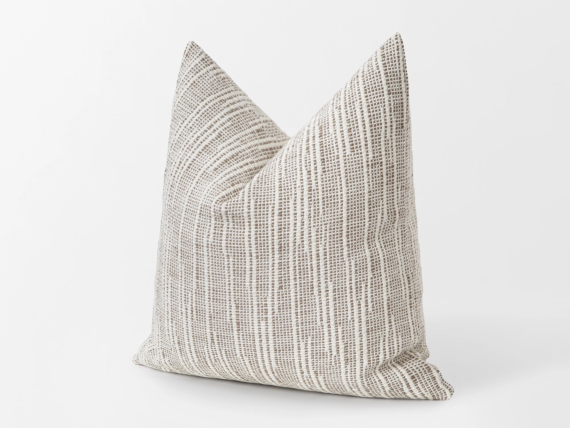 Cream Taupe Woven Pillow Cover