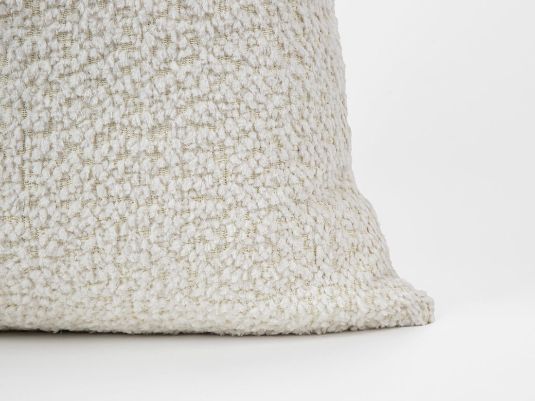 Cream Plush Pillow Cover - Teddy
