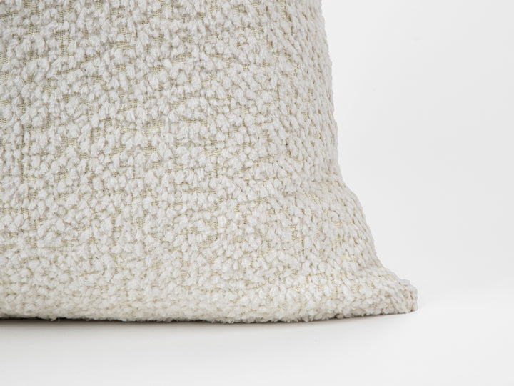 Cream Plush Pillow Cover - Teddy