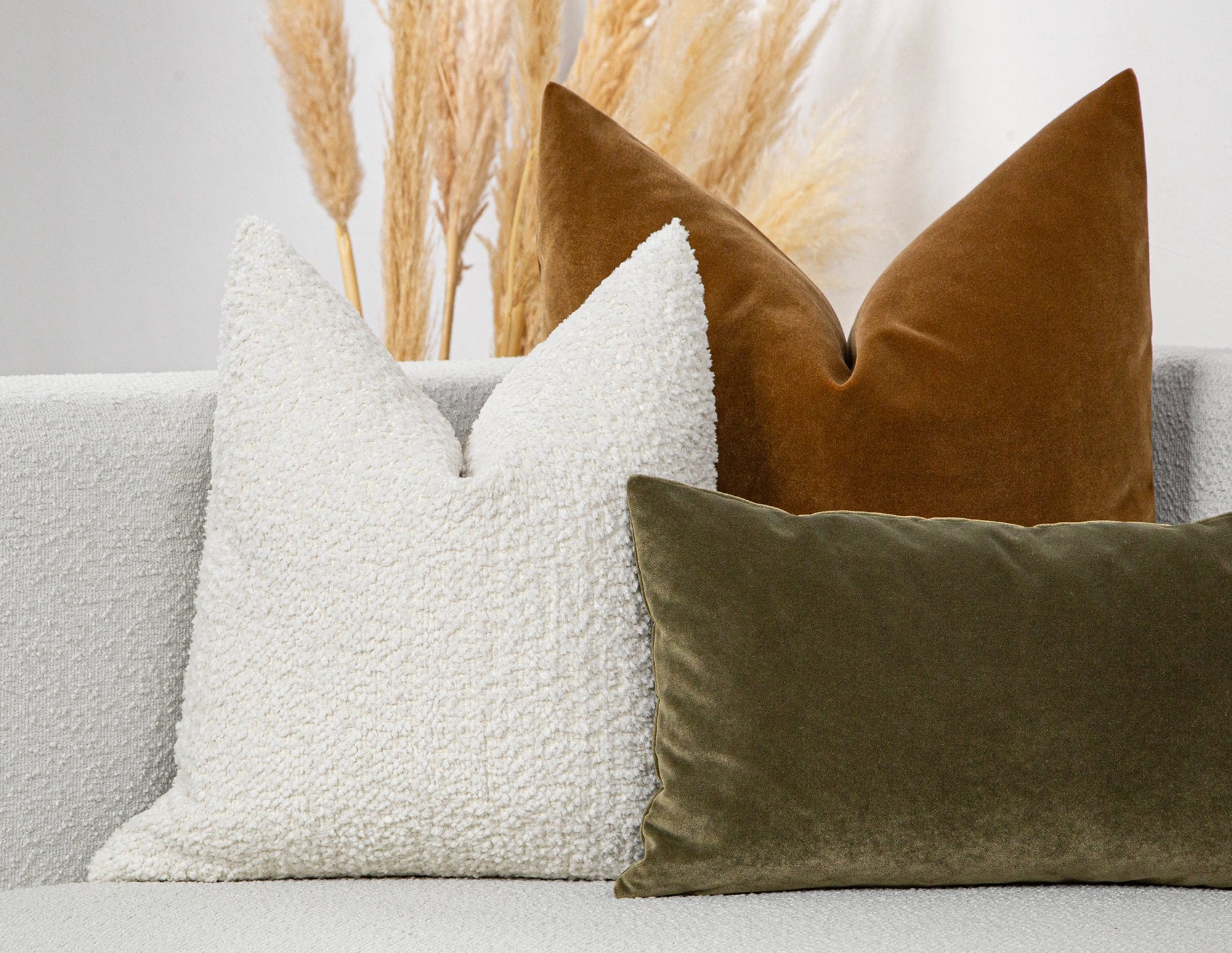 Cream Plush Pillow Cover - Teddy