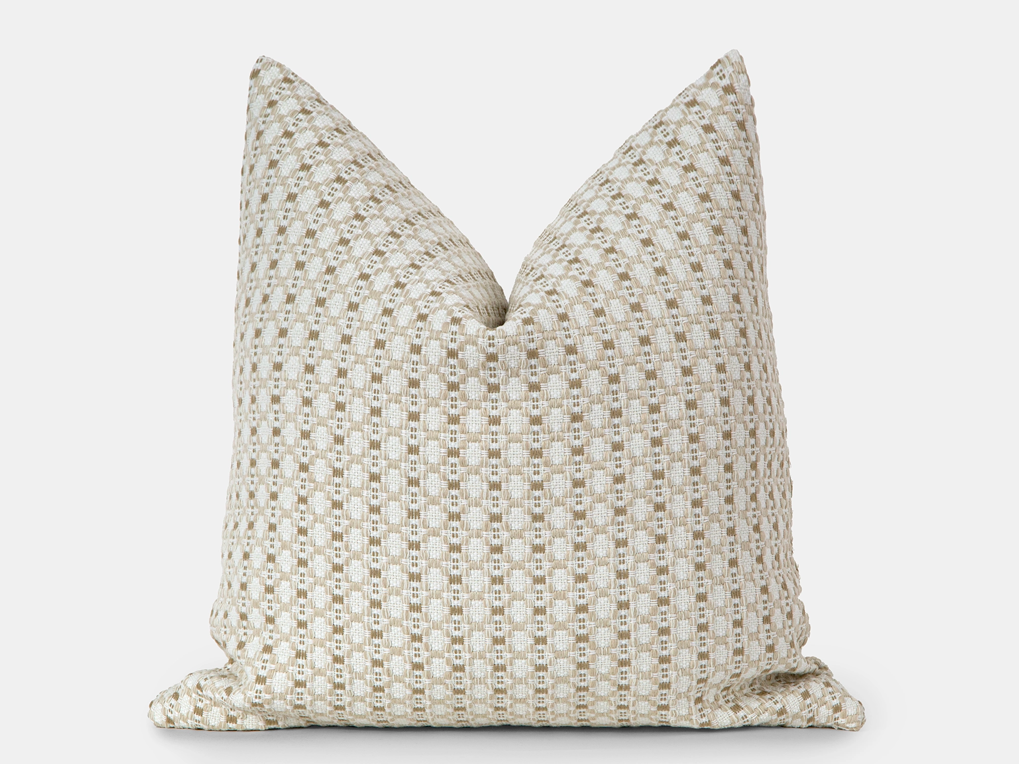 Cream Textured Woven Pillow Cover