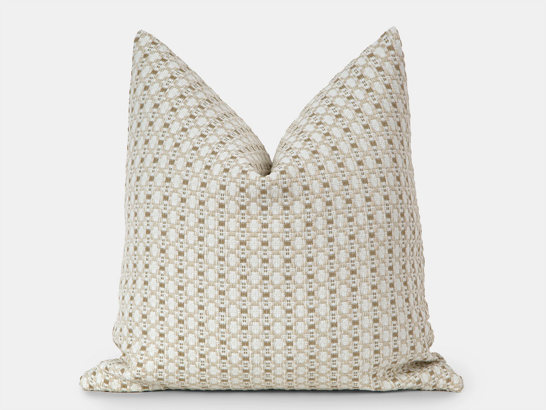 Cream Textured Woven Pillow Cover