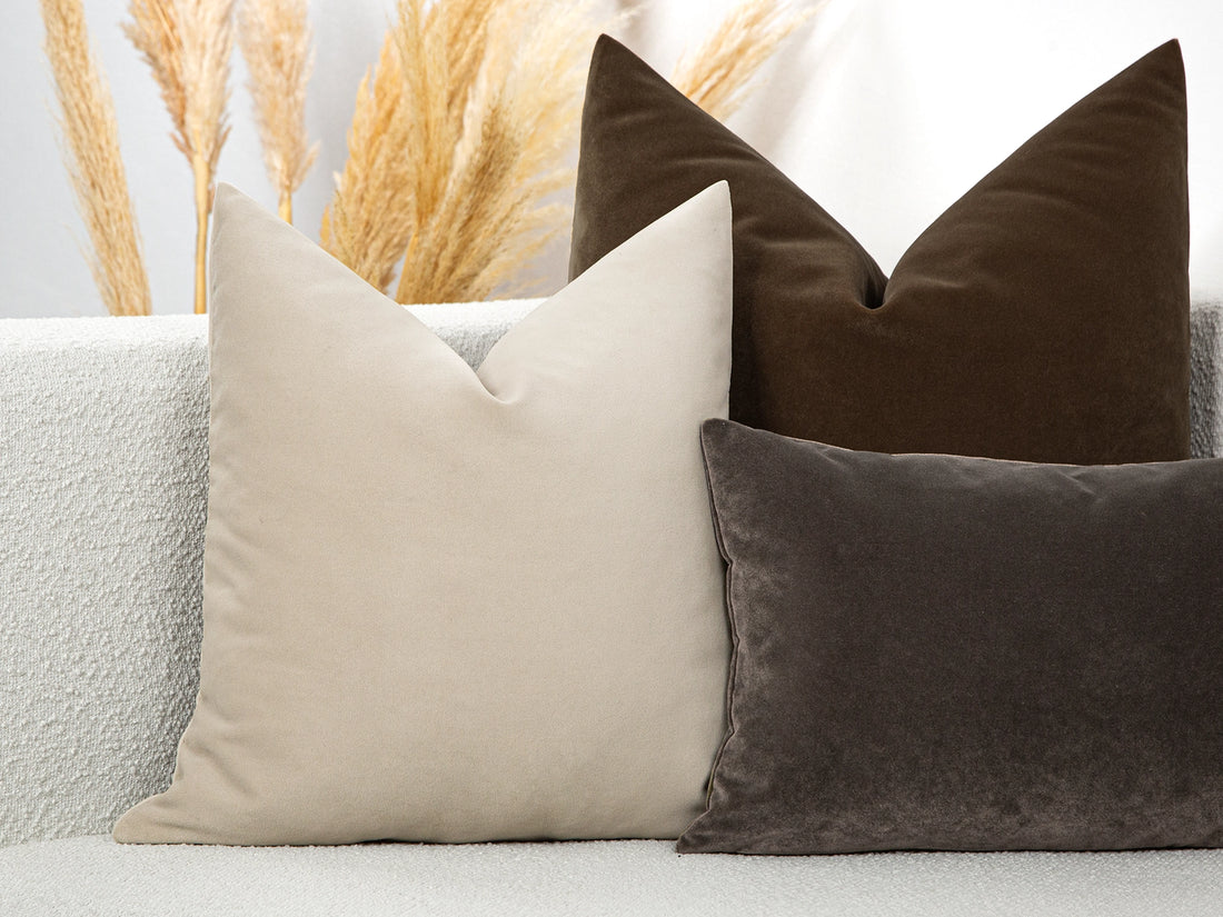 Cream Velvet Pillow Cover