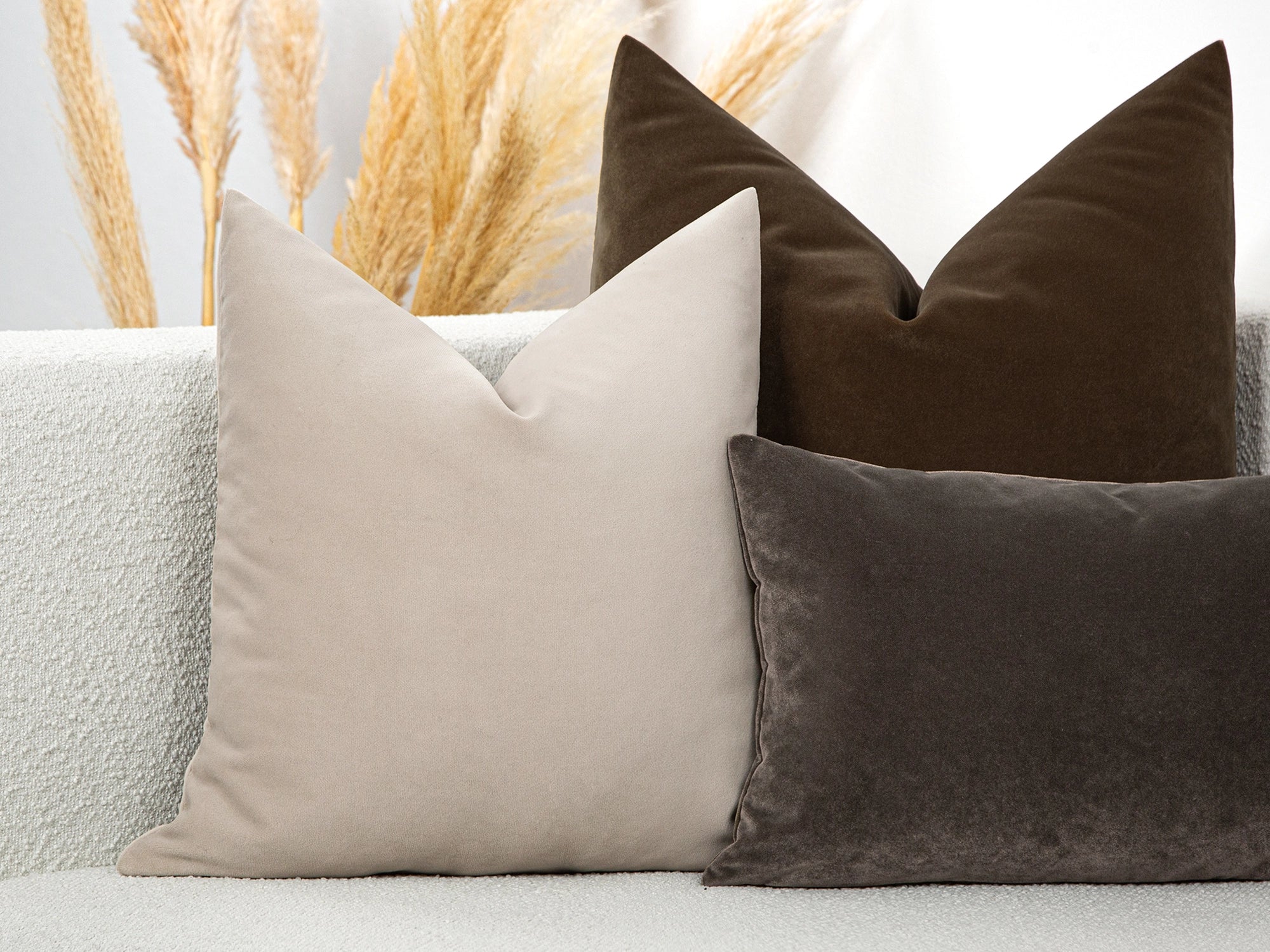 Cream Velvet Pillow Cover