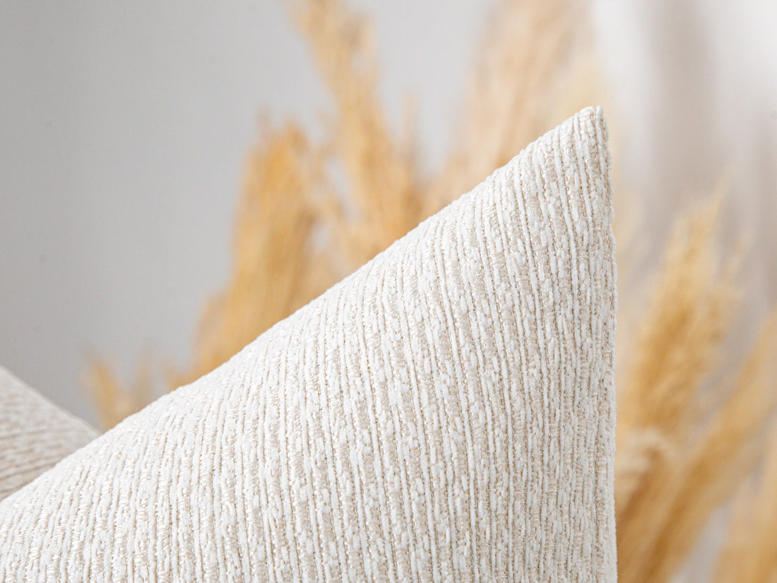 Cream Woven Pillow Cover