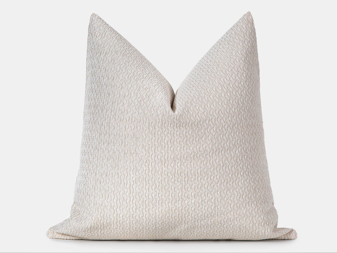 Cream Woven Pillow Cover