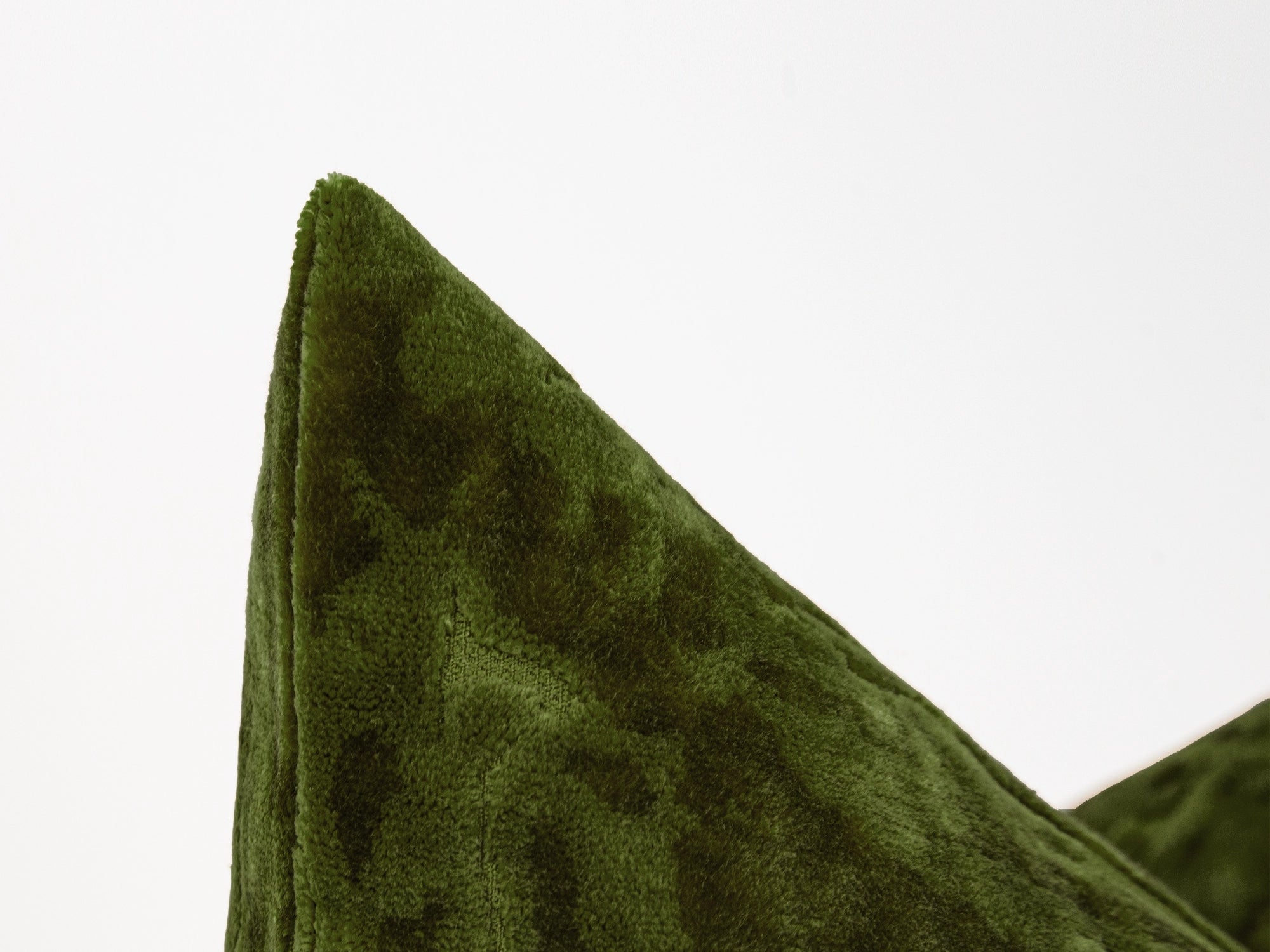 Dark Olive Crushed Velvet Pillow Cover