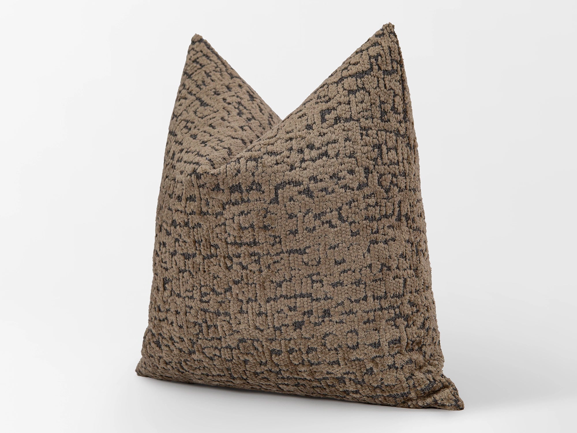 Brown Textured Soft Cozy Pillow Cover