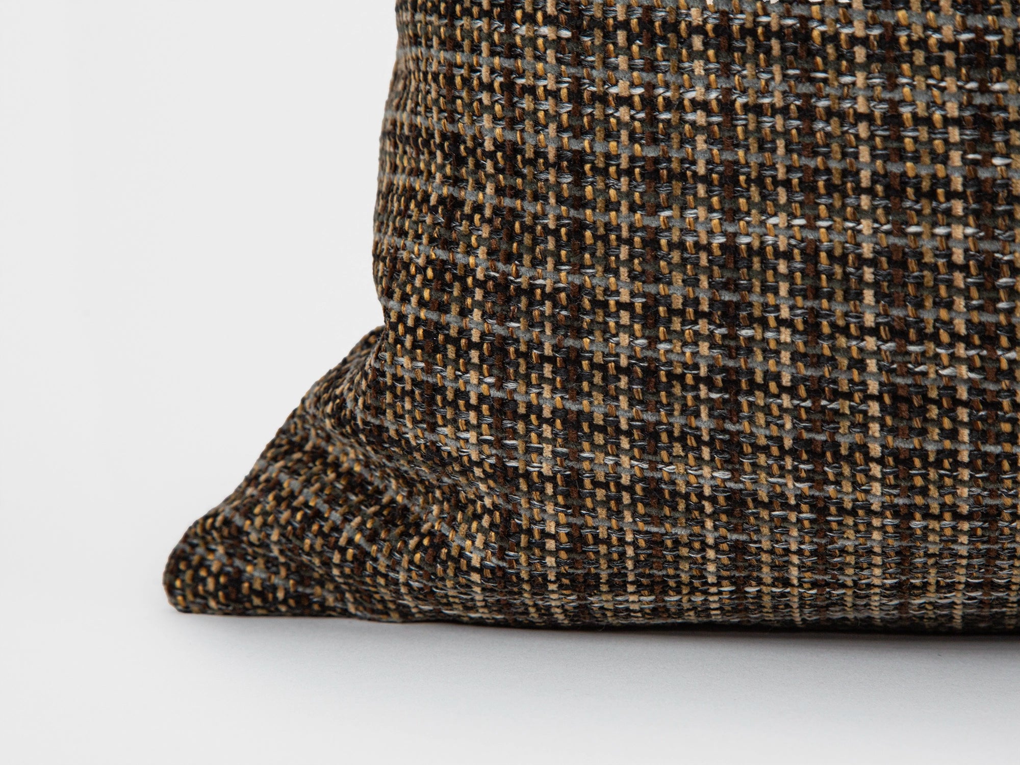 Dark Bark Woven Pillow Cover
