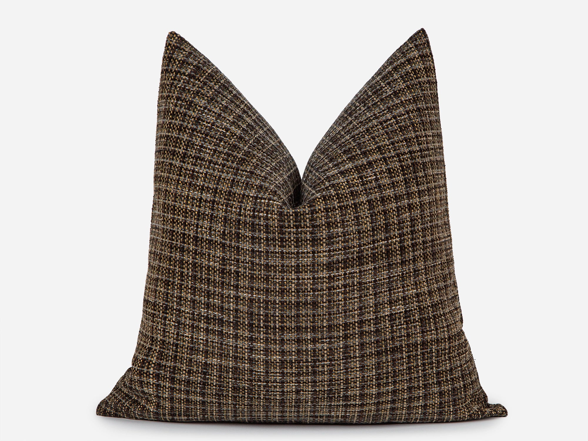 Dark Bark Woven Pillow Cover