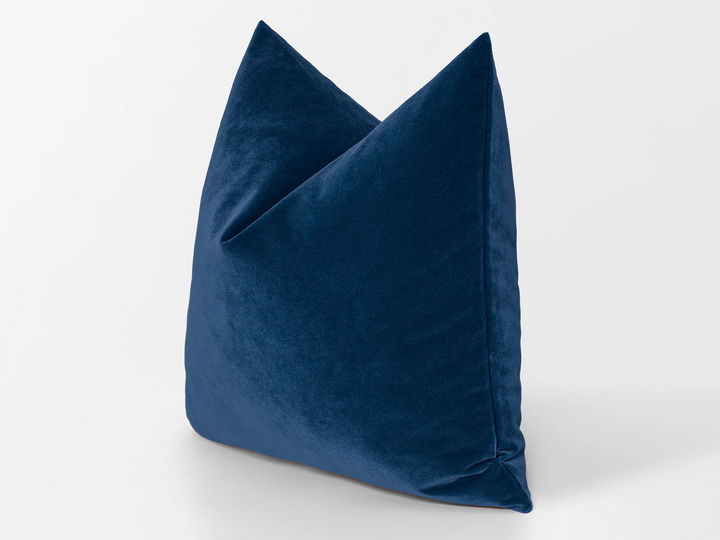 Dark Blue Velvet Pillow Cover