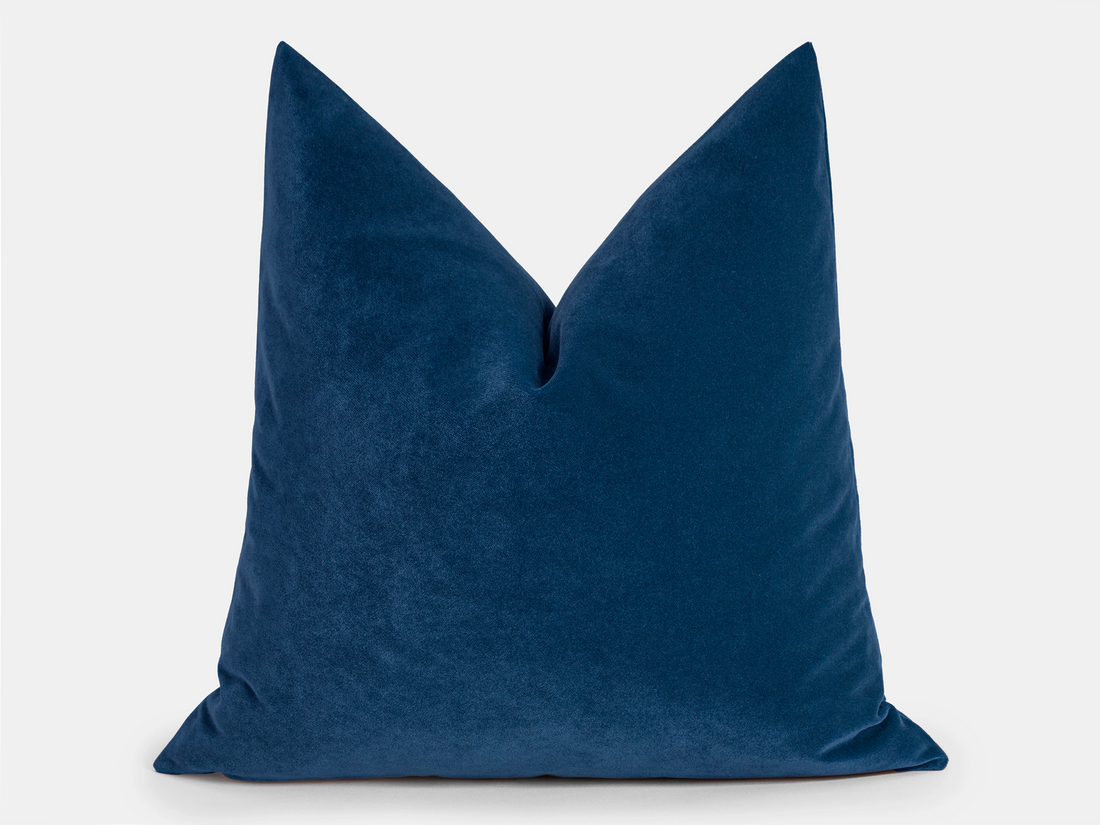 Dark Blue Velvet Pillow Cover