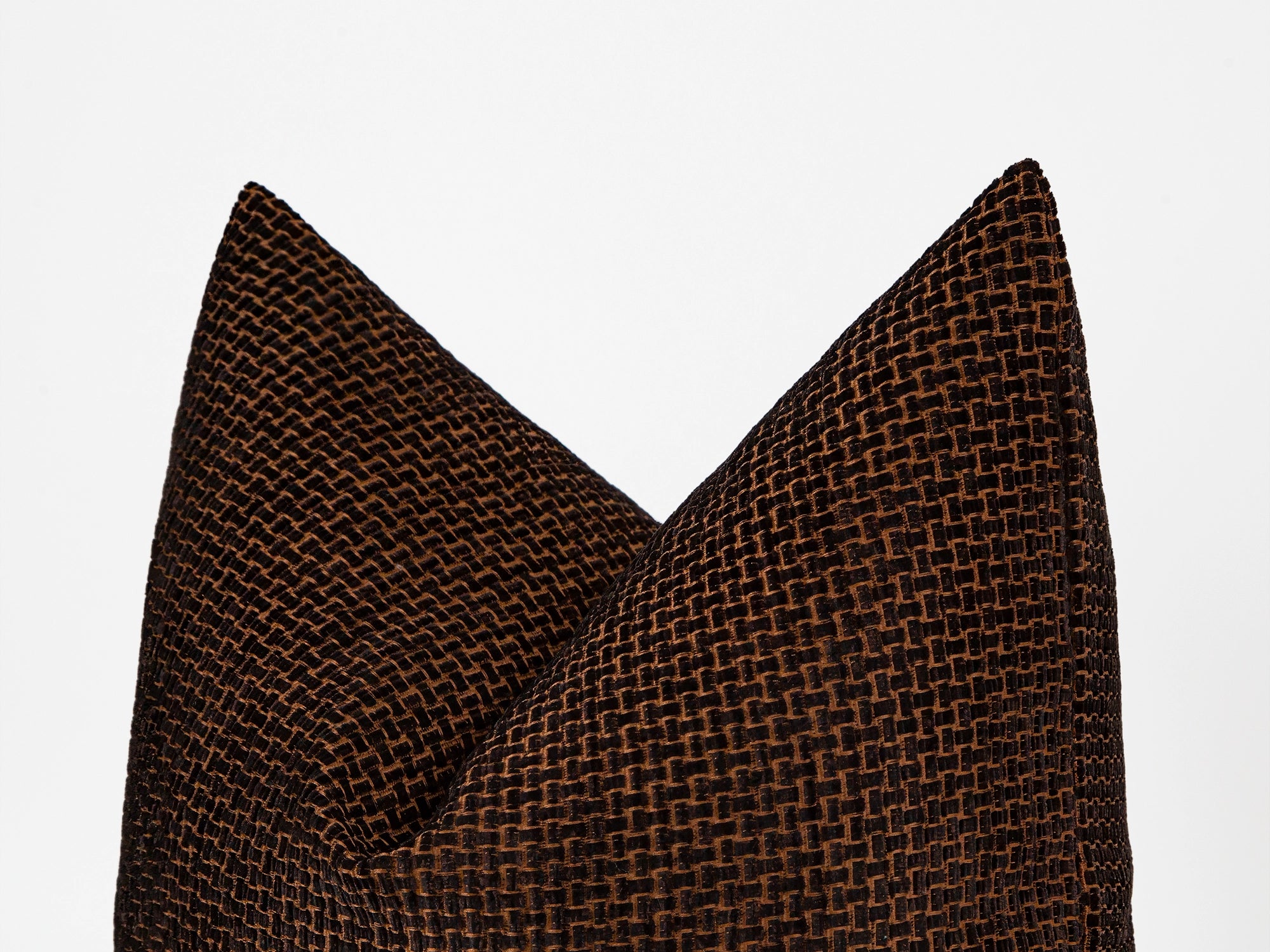 Dark Brown Basket Weave Pillow Cover