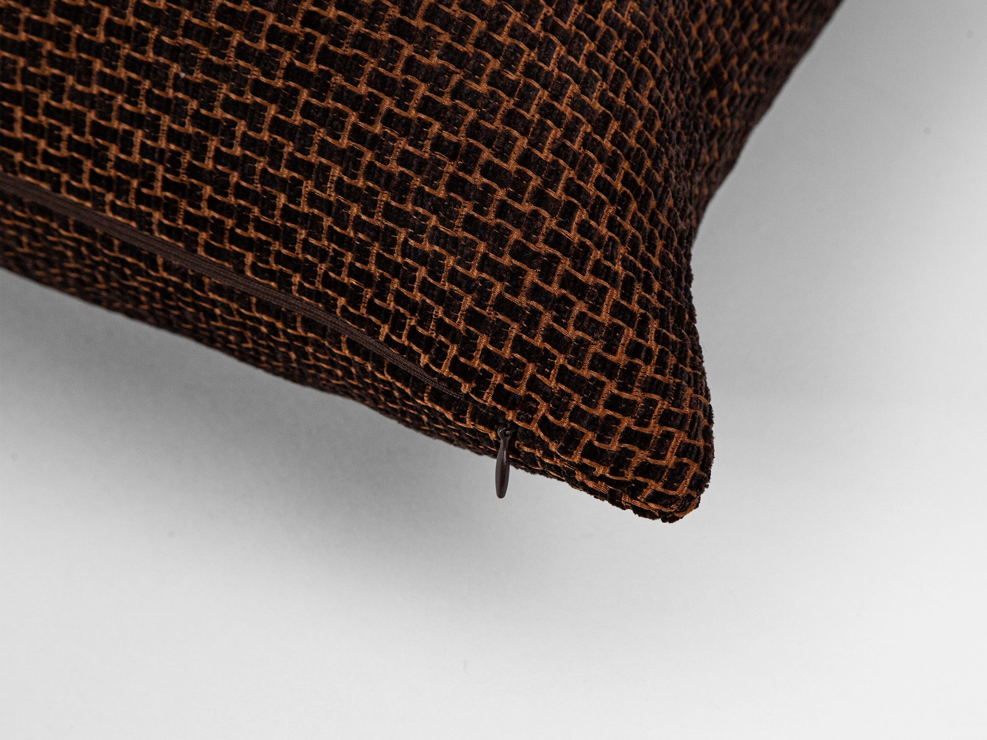 Dark Brown Basket Weave Pillow Cover