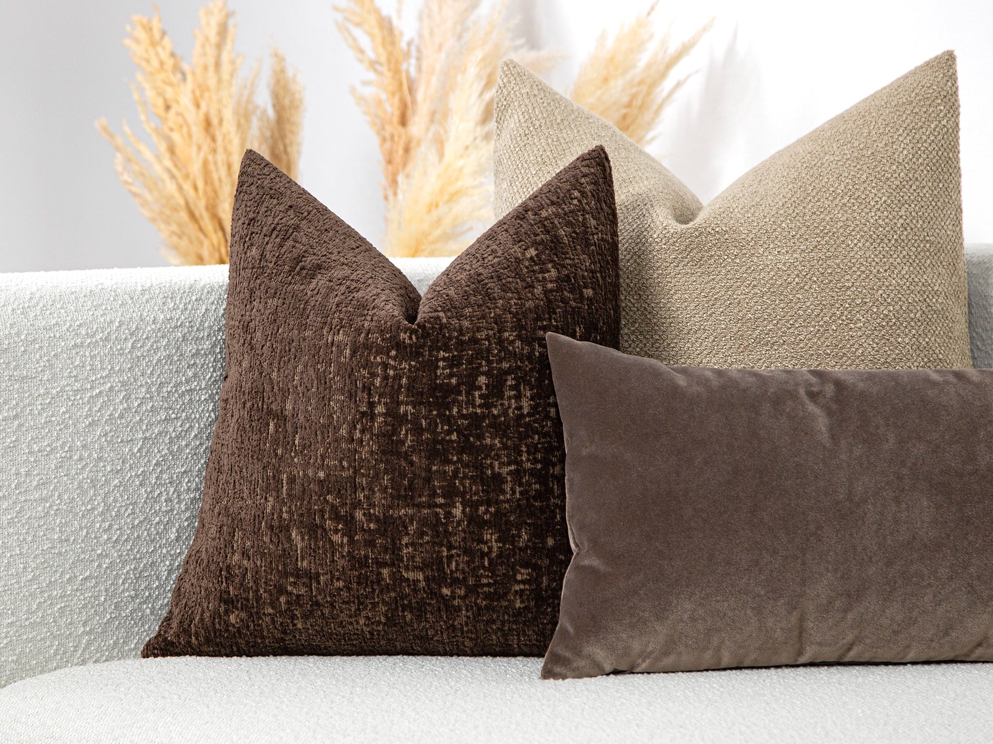 Dark Brown Cozy Pillow Cover
