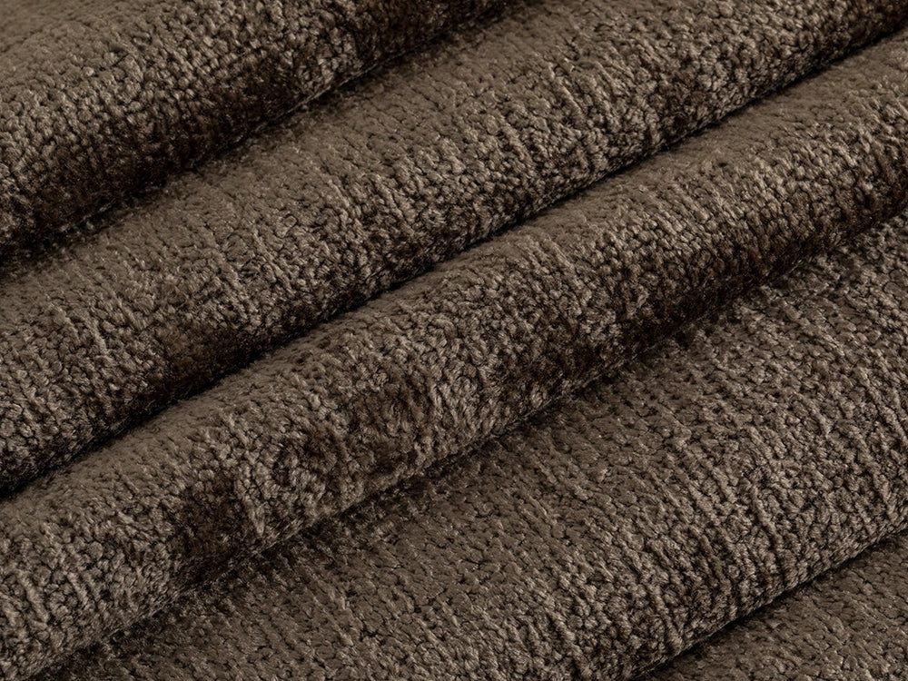 Dark Brown Chenille Upholstery Fabric - Eloria
