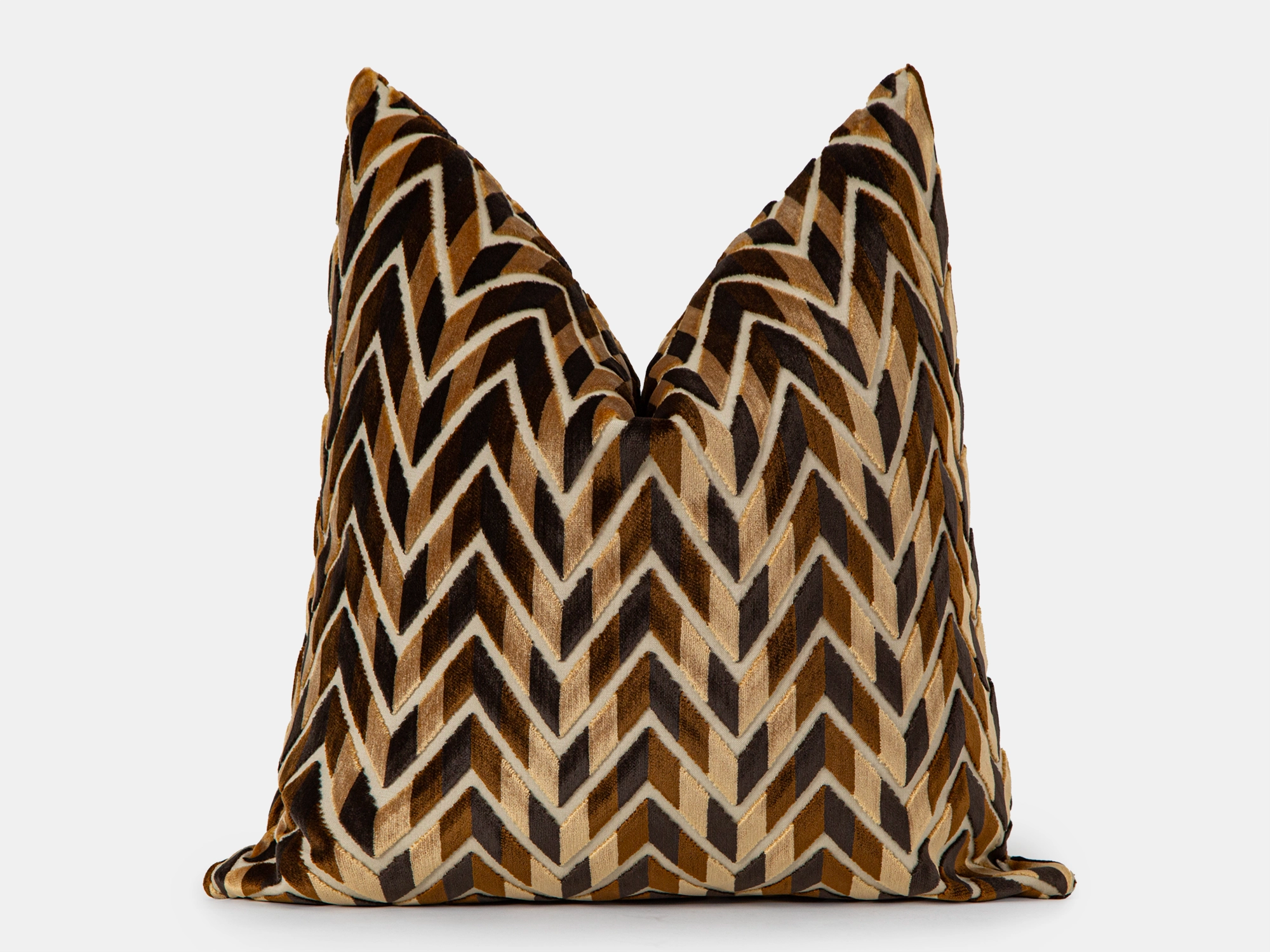 Dark Brown Chevron Pillow Cover