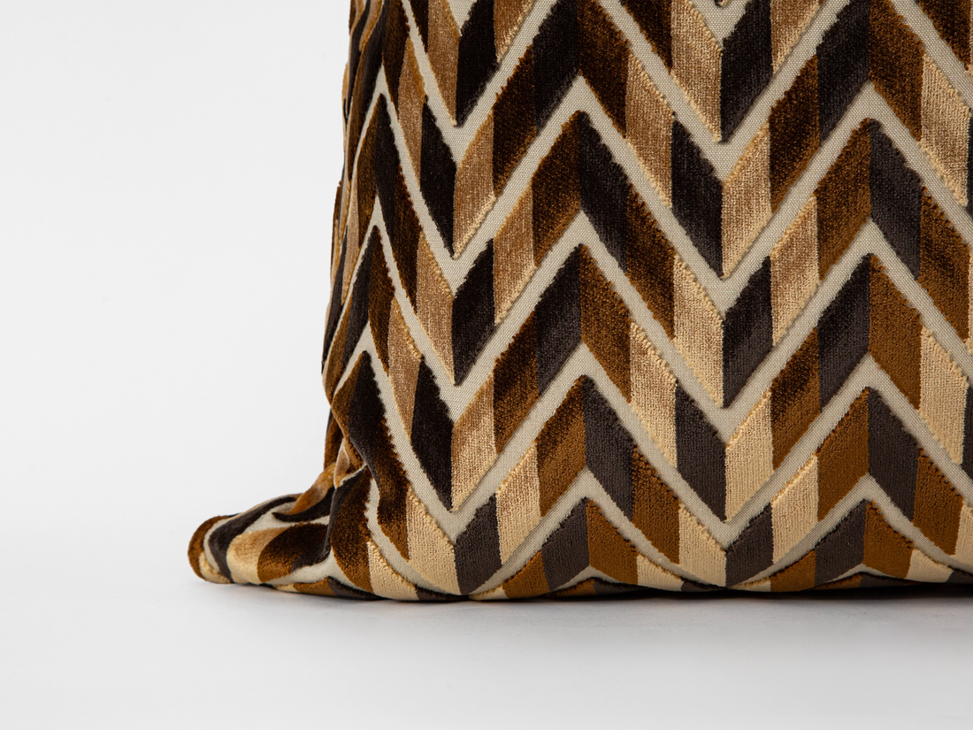 Dark Brown Chevron Pillow Cover