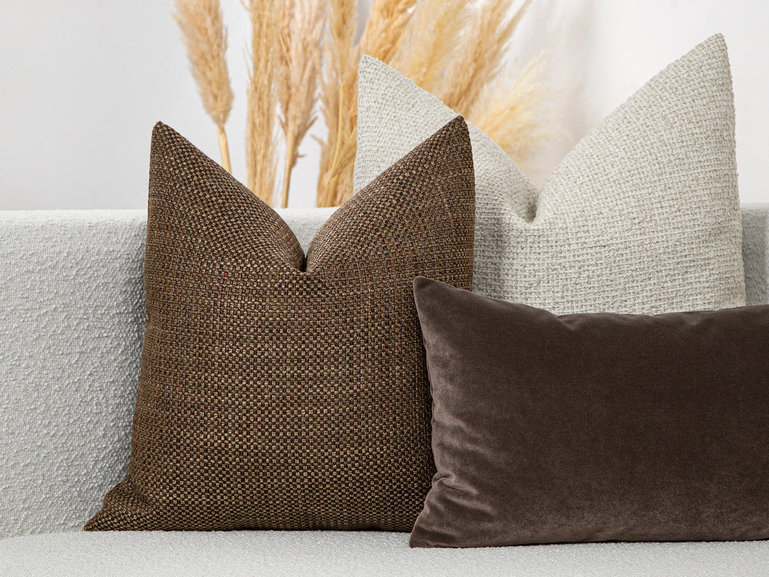 Dark Brown Throw Pillow Cover