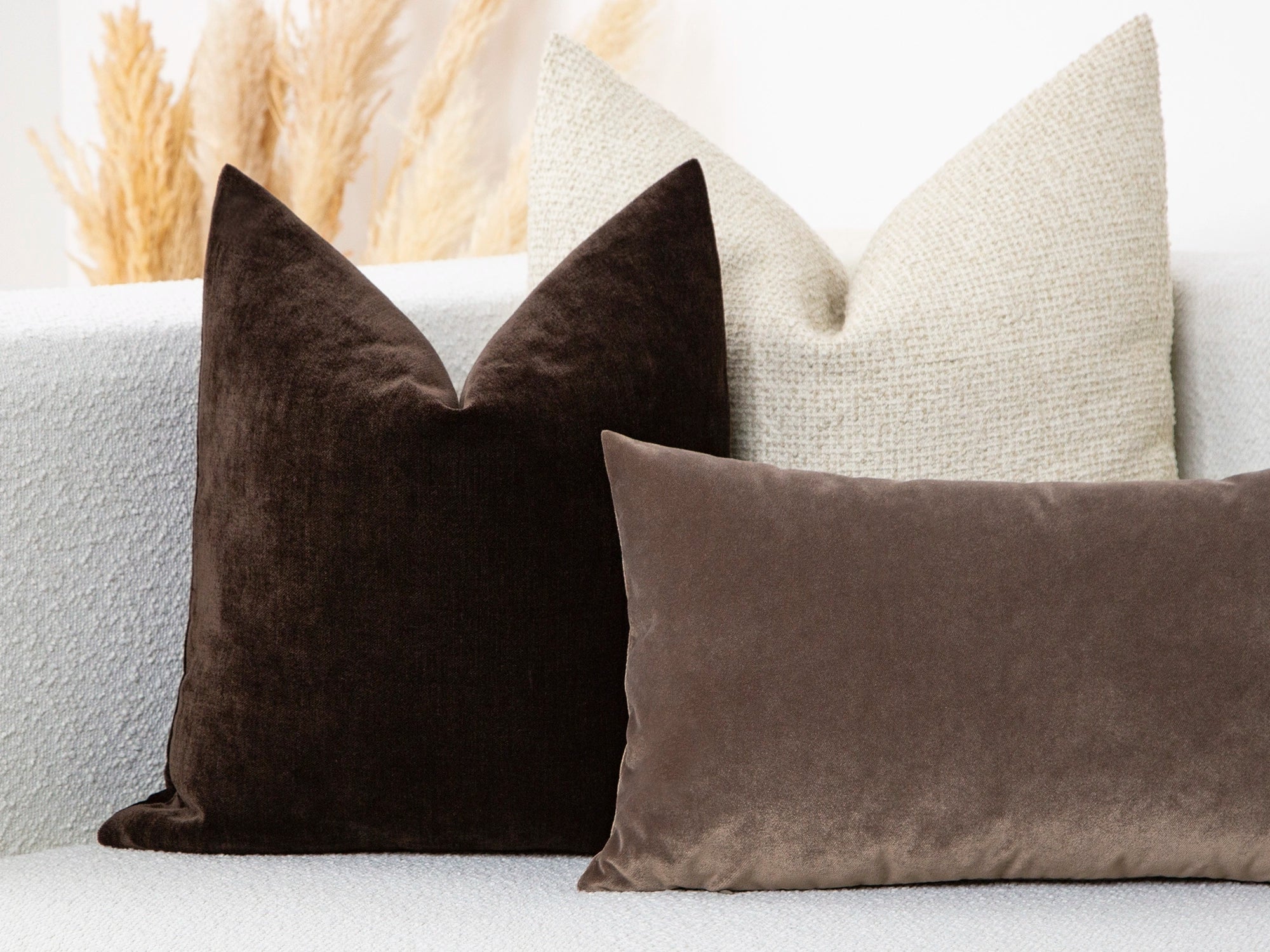 Dark Brown Woven Pillow Cover – Lustre