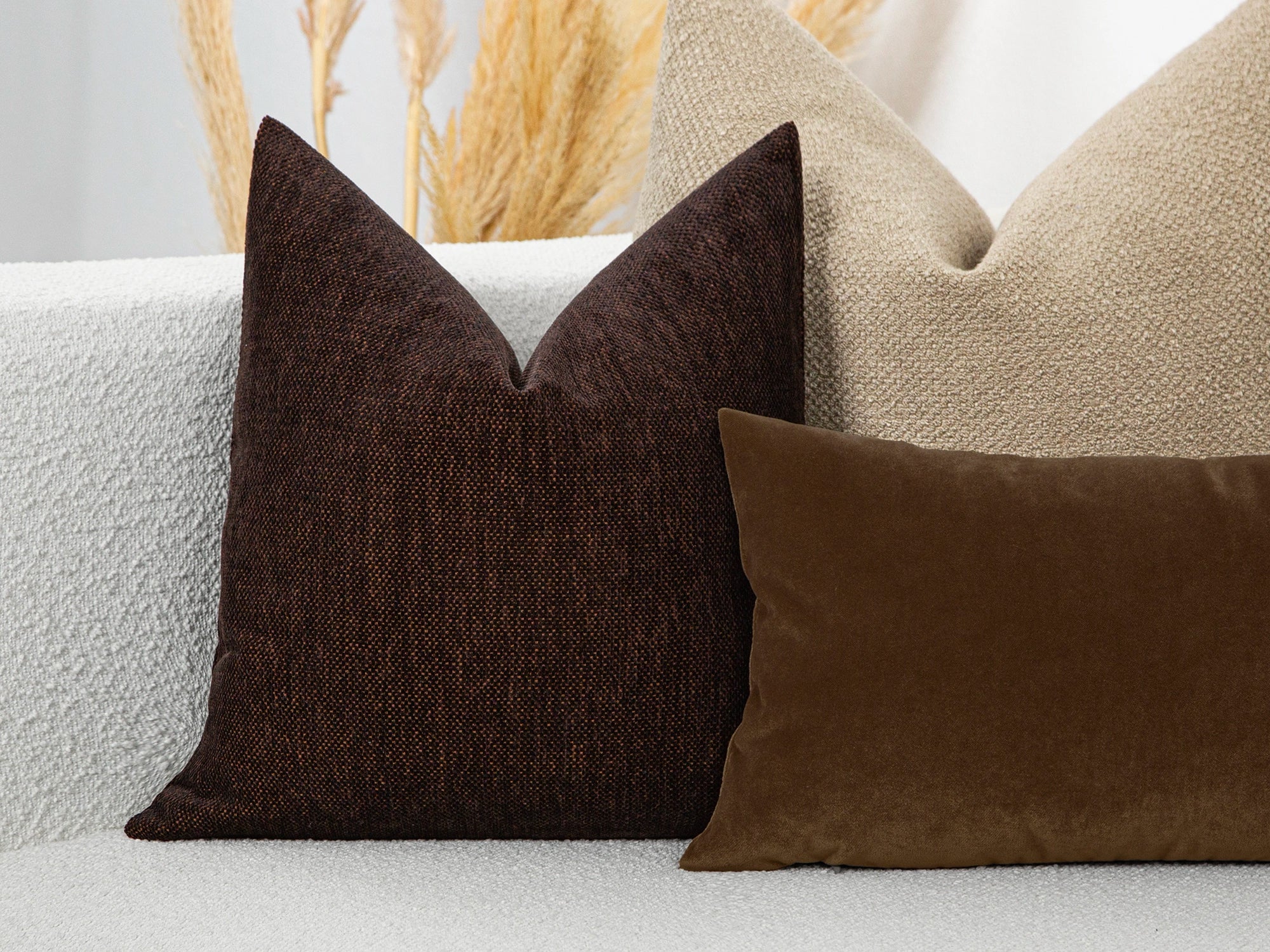 Dark Brown Pillow Cover
