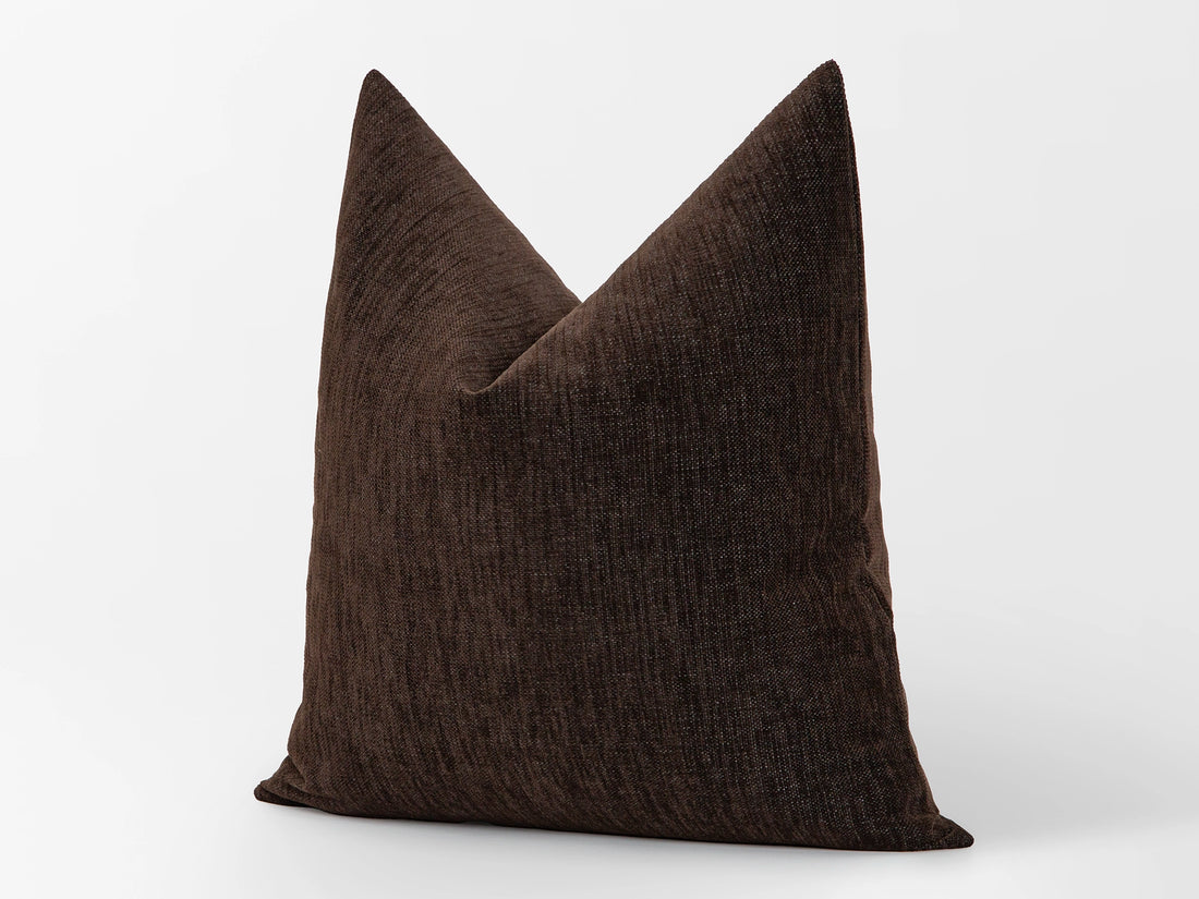 Dark Brown Throw Pillow Cover
