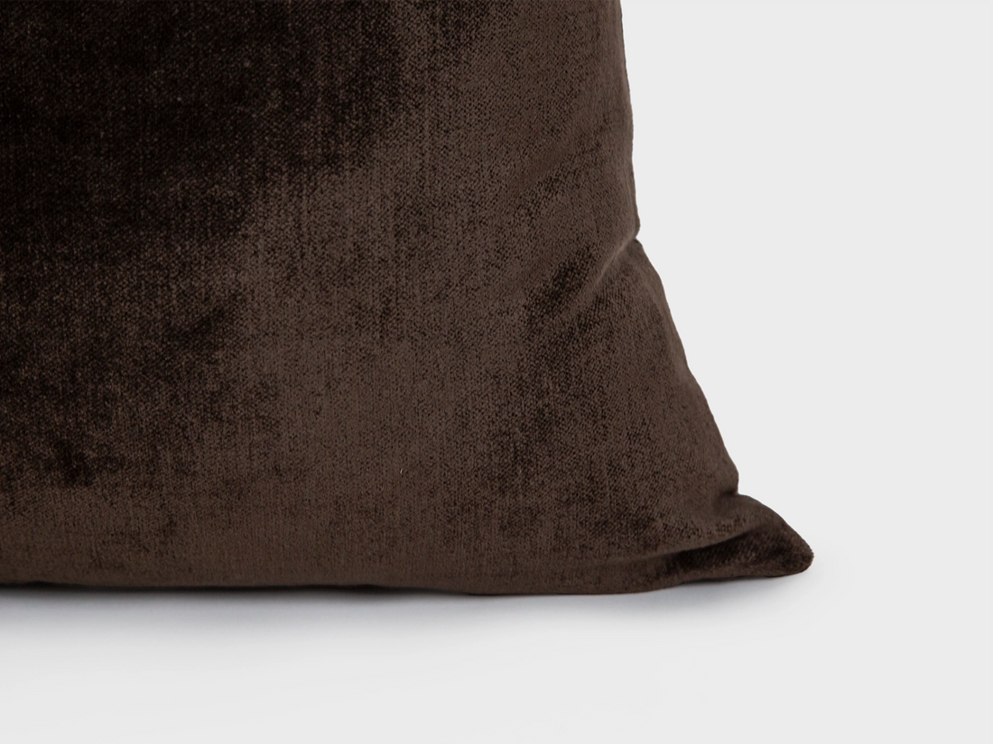 Dark Brown Woven Pillow Cover – Lustre