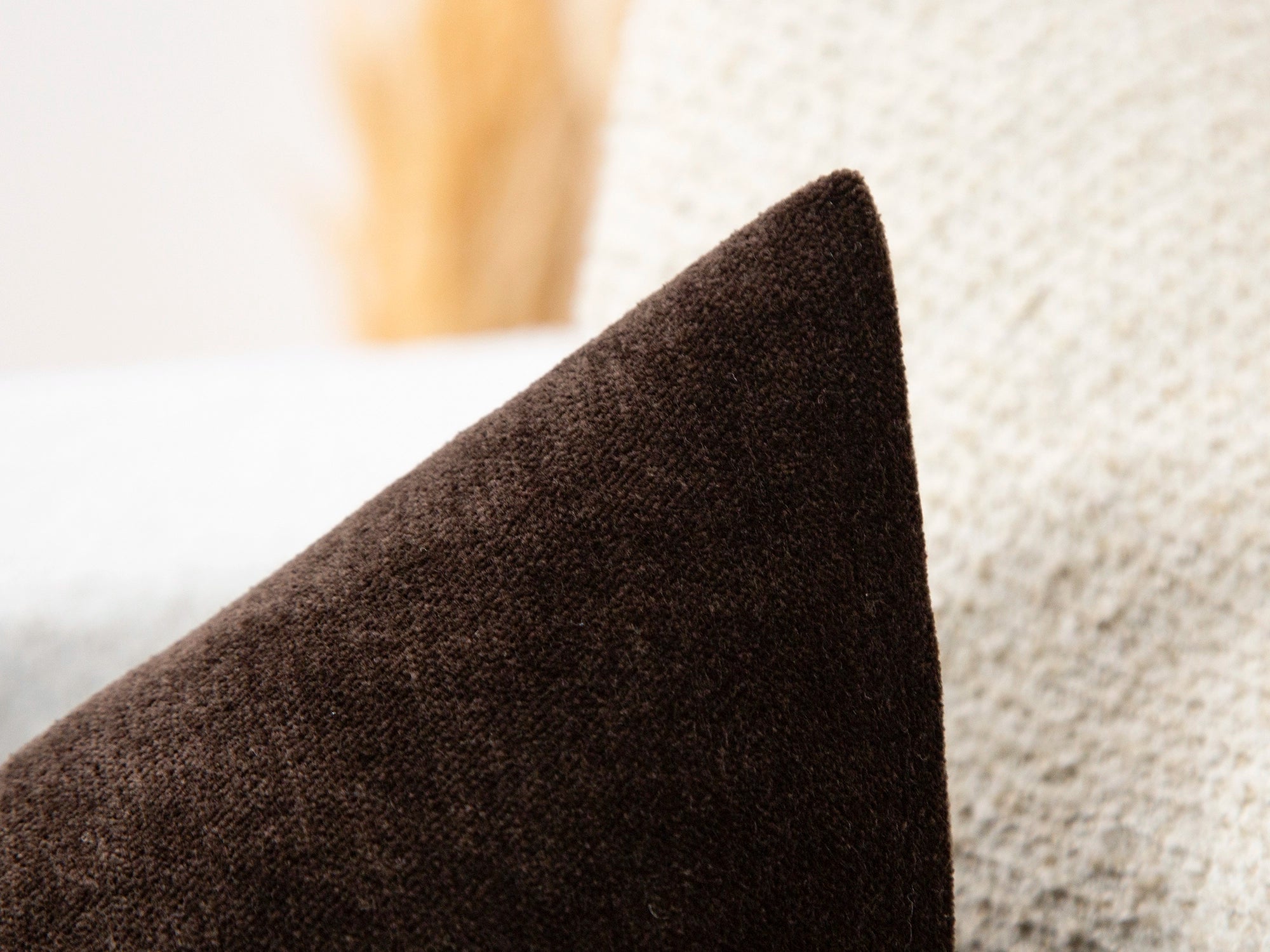 Dark Brown Woven Pillow Cover – Lustre