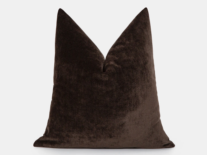 Dark Brown Woven Pillow Cover – Lustre