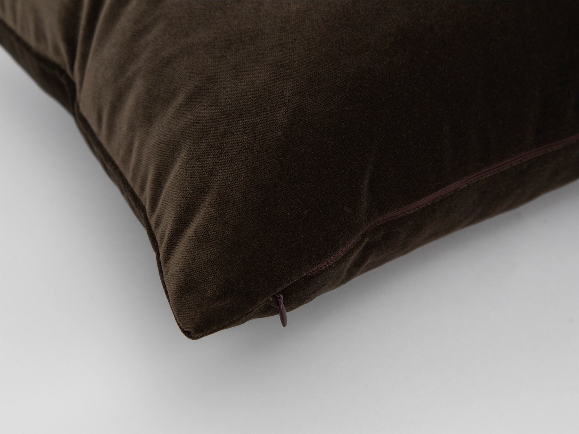 Dark Brown Velvet Pillow Cover
