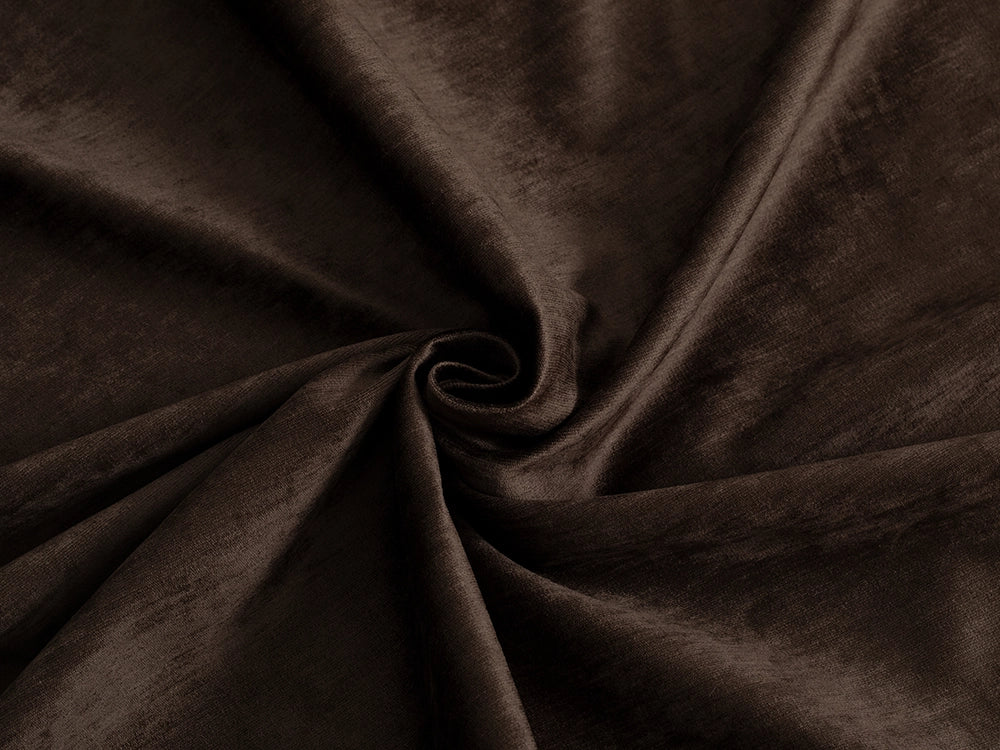 Dark Brown Silky Upholstery Fabric - Silkha