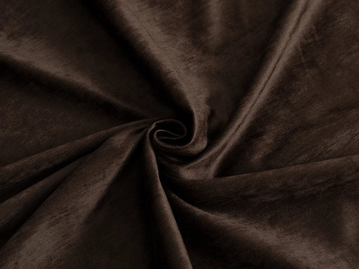 Dark Brown Silky Upholstery Fabric - Silkha
