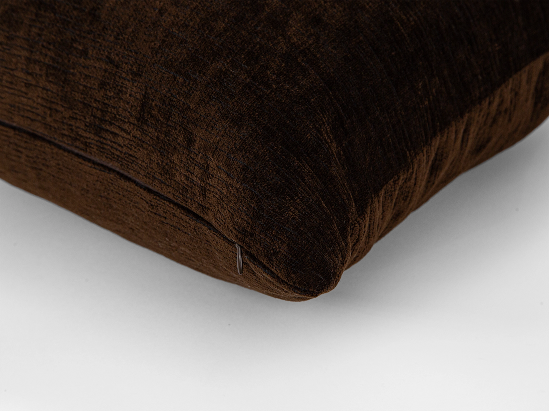 Textured Dark Brown Pillow Cover