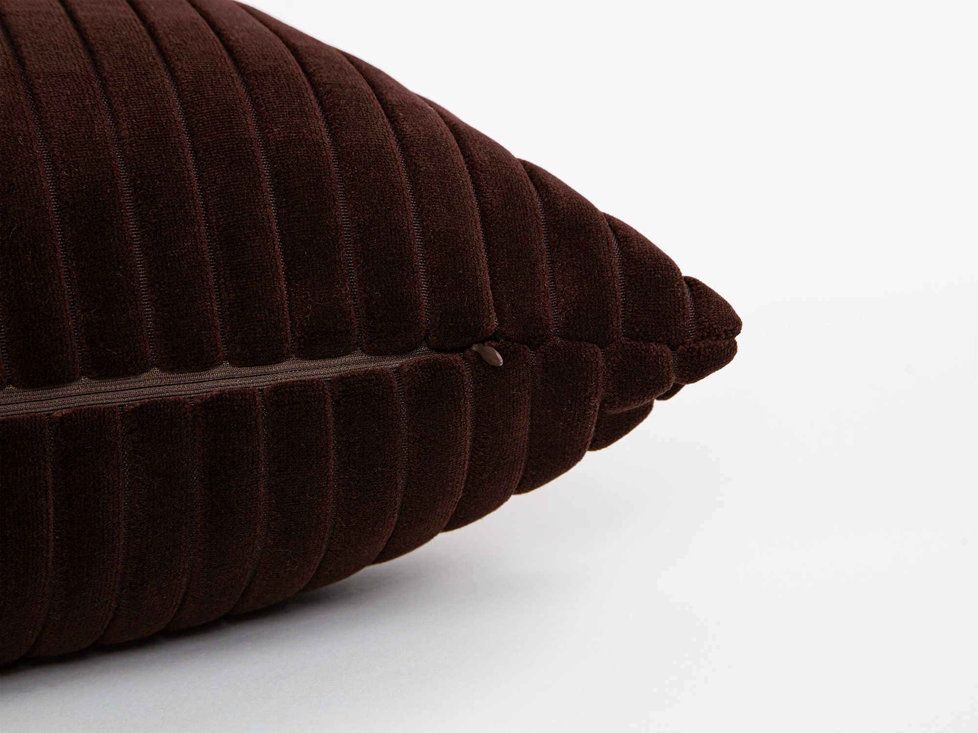 Dark Chestnut Corduroy Velvet Pillow Cover