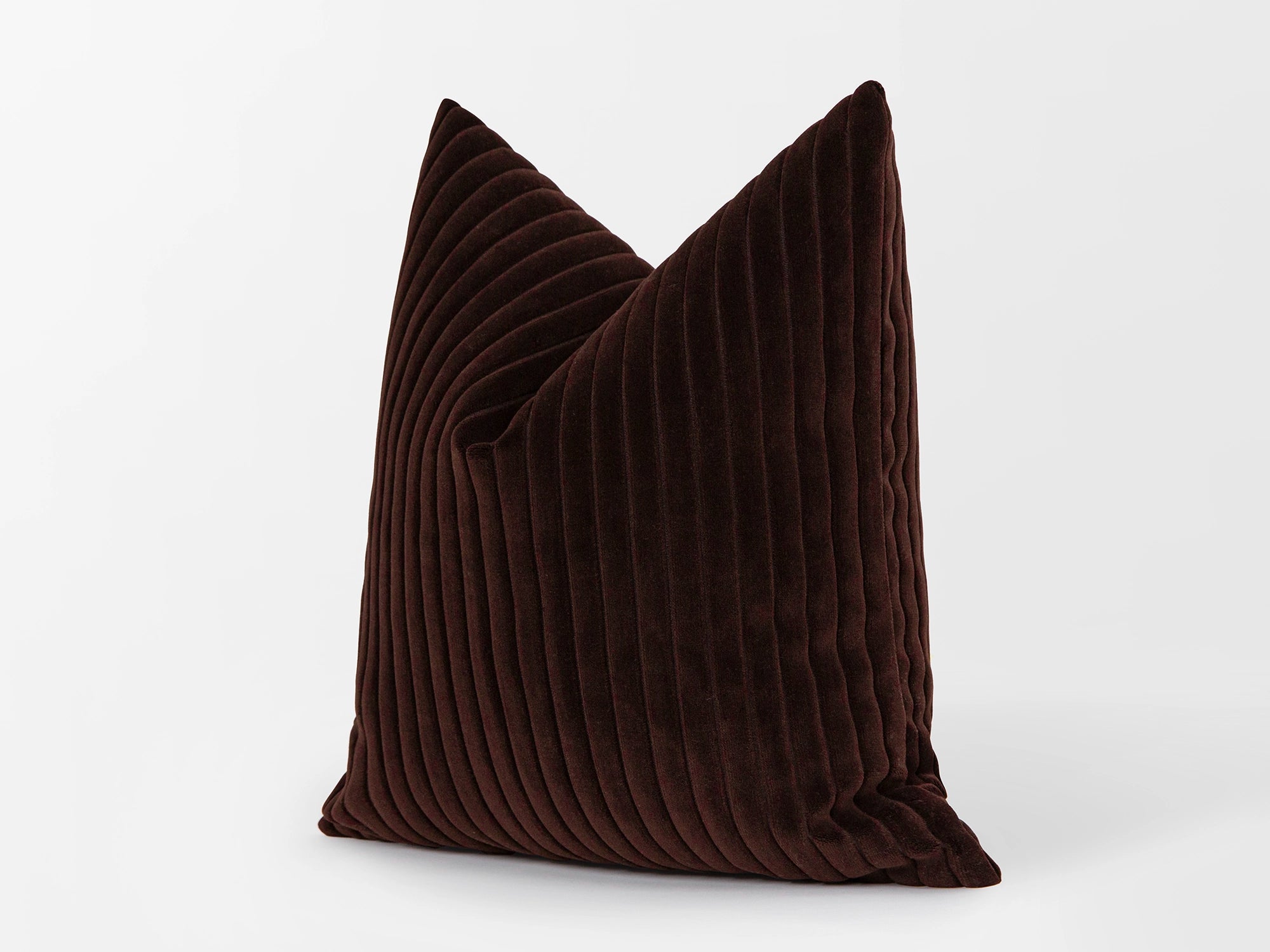 Dark Chestnut Corduroy Velvet Pillow Cover