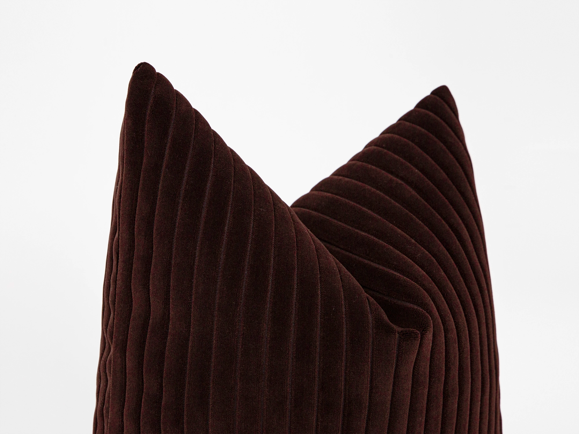 Dark Chestnut Corduroy Velvet Pillow Cover